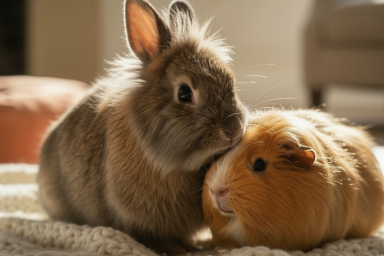 Extreme Close-Up — Rabbit & Guinea Pig Faces