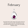 Sterling silver birthstone collar charm