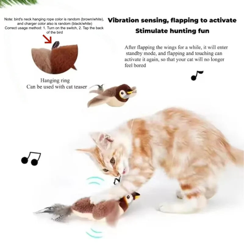 Simulated Bird Cat Interactive Toy