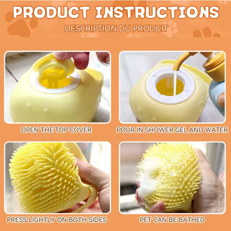 Silicone Pet Bath Brush