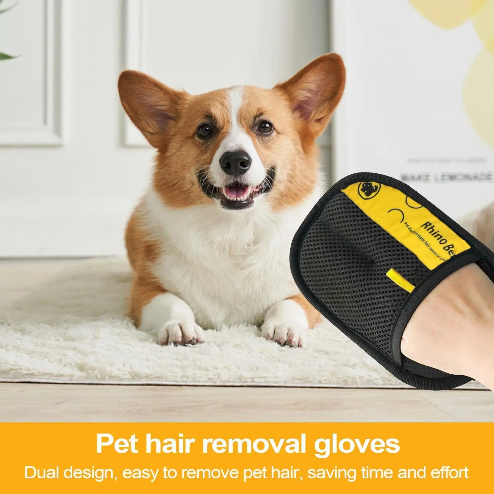 Pet Hair Removal Grooming Gloves
