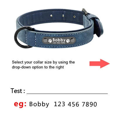 Custom Leather Dog Collar Set