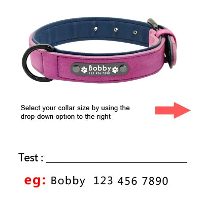 Custom Leather Dog Collar Set
