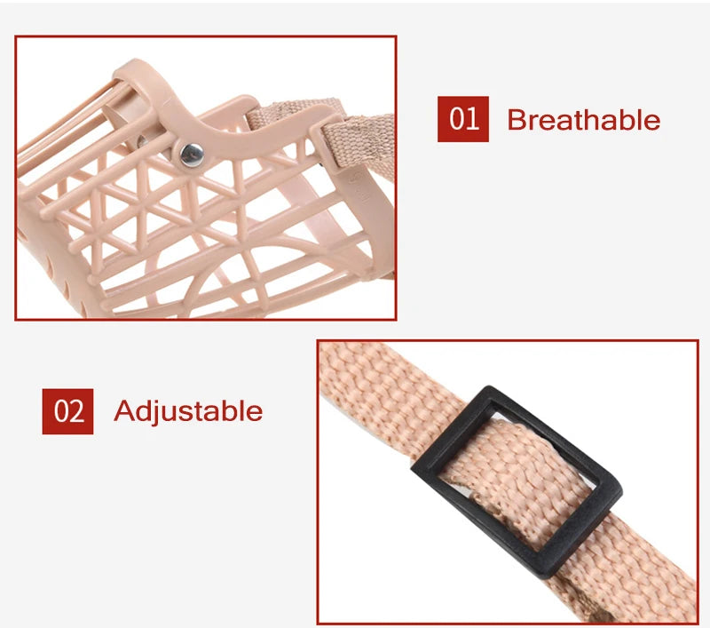 Adjustable Dog Muzzle – Safety Breathable Pet Mouth Guard for Small, Medium & Large Dogs