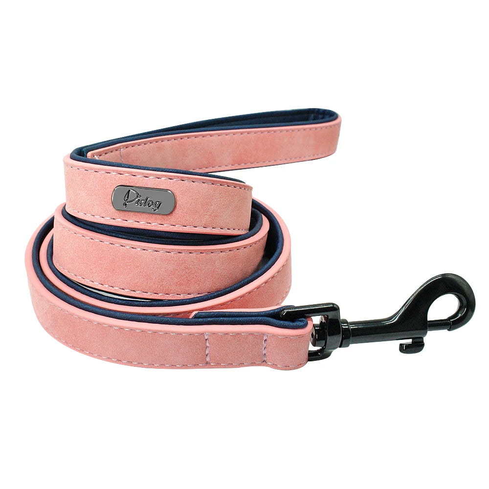 Custom Leather Dog Collar Set