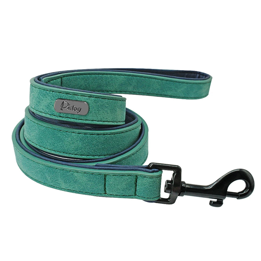 Custom Leather Dog Collar Set