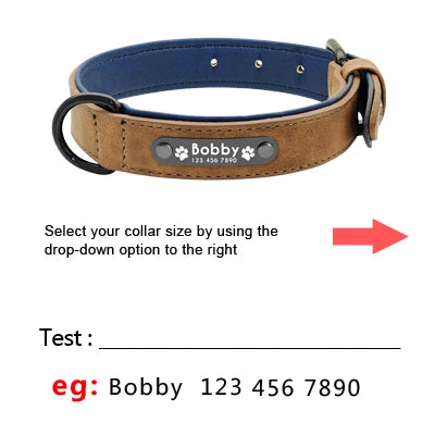 Custom Leather Dog Collar Set