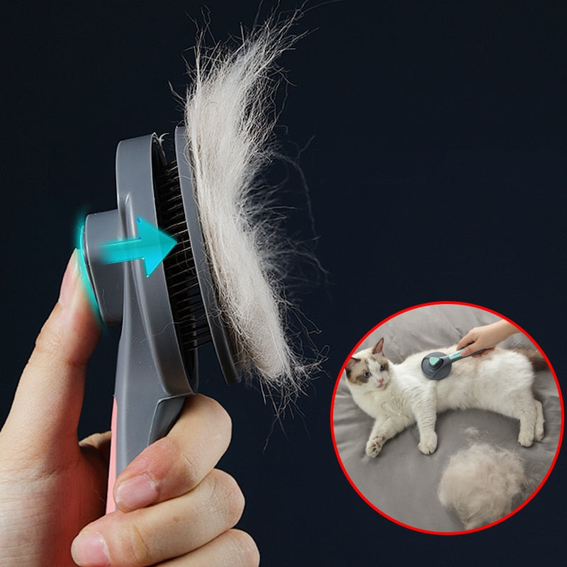 Self-Cleaning Slicker Grooming Comb