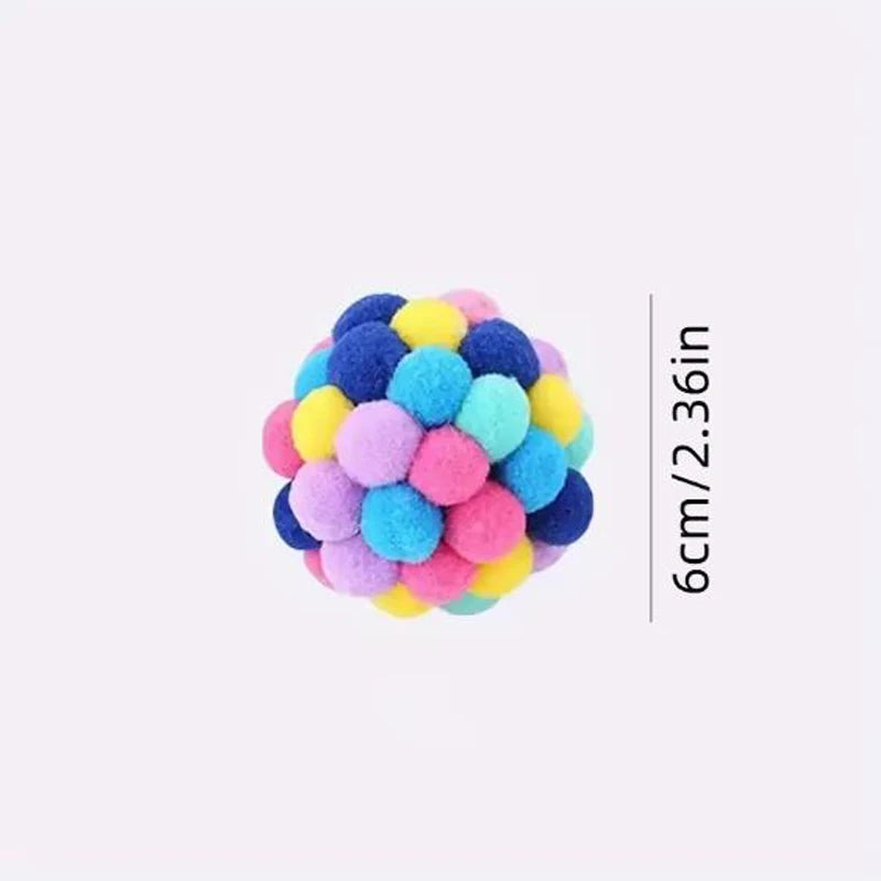 Cat Plush Bouncy Bell Ball Toy