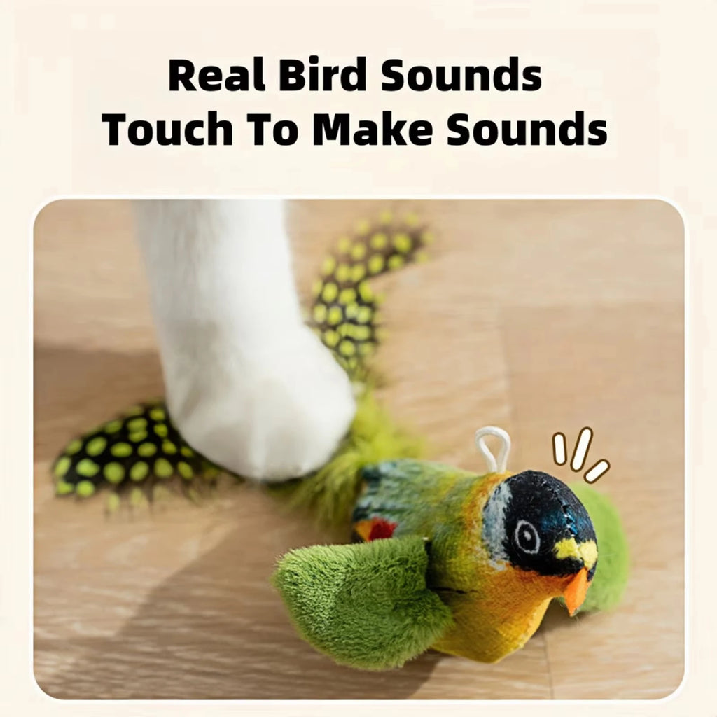 Interactive Cat Toy with Realistic Bird Sound