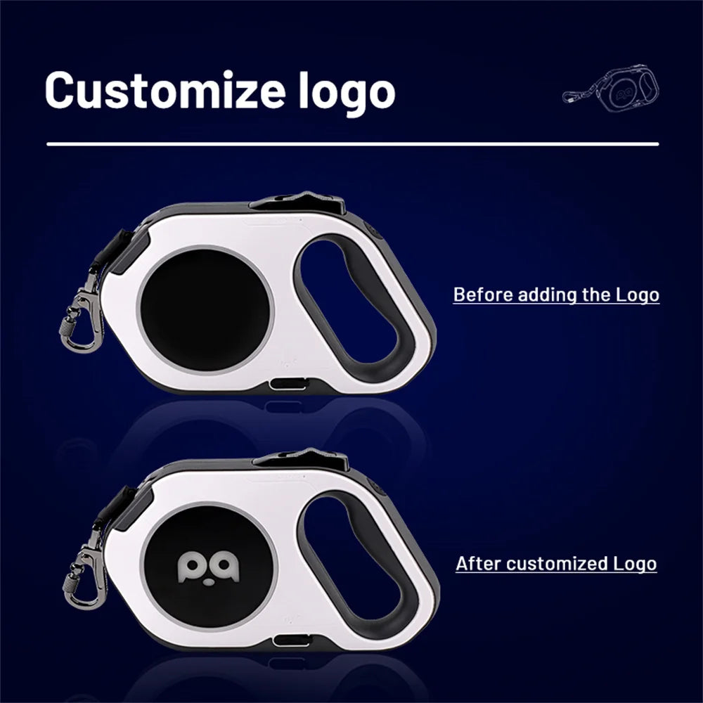 Retractable Dog Leash 5M — LED & Quick Release