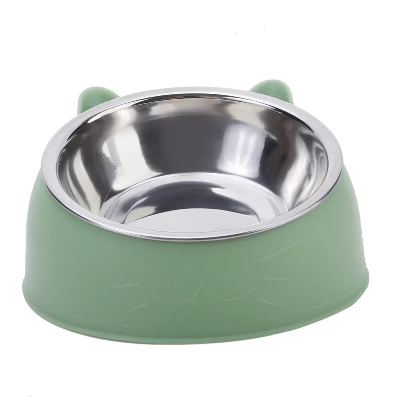 Lovely Inclined Cat Feeding Bowl