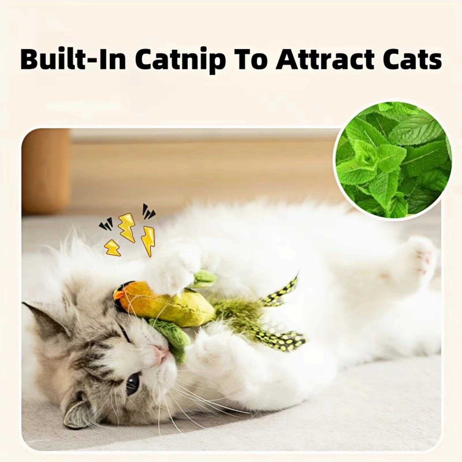 Interactive Cat Toy with Realistic Bird Sound