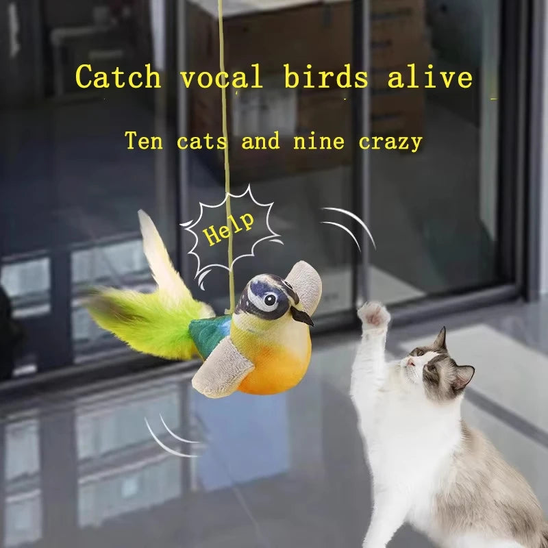 Interactive Cat Toy with Realistic Bird Sound