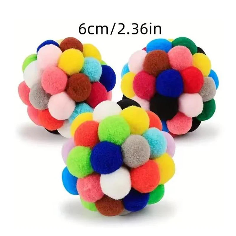 Cat Plush Bouncy Bell Ball Toy