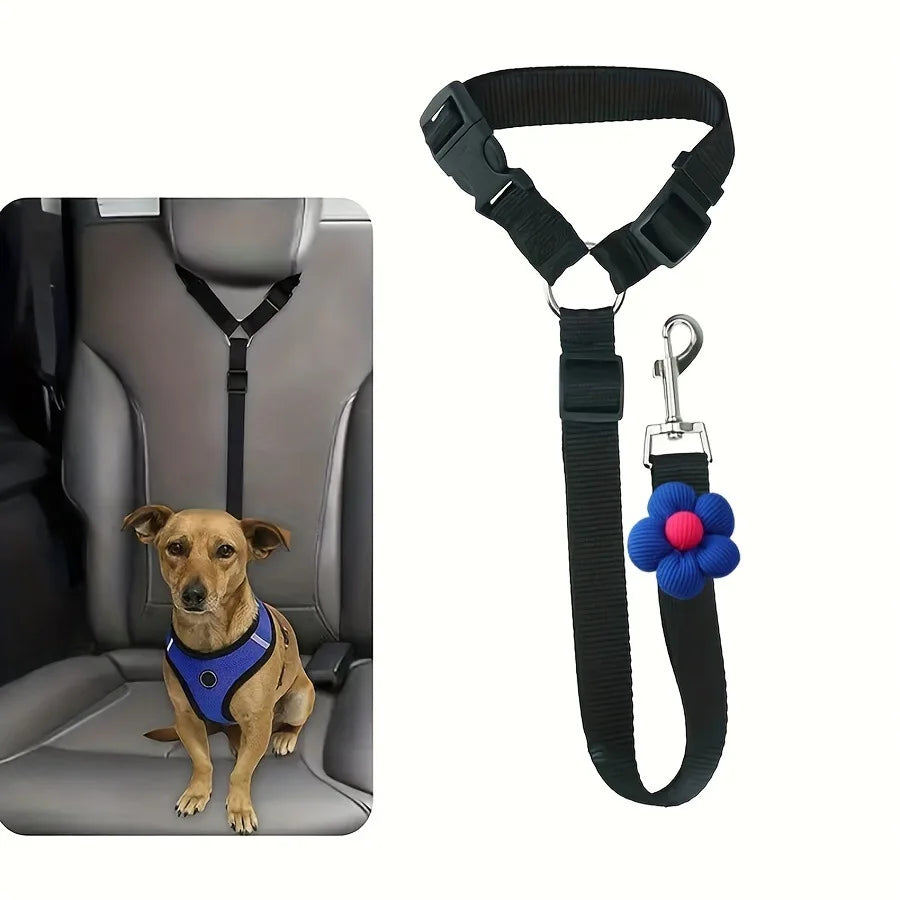 Adjustable Pet Car Seat Belt — Dog & Cat Safety Restraint
