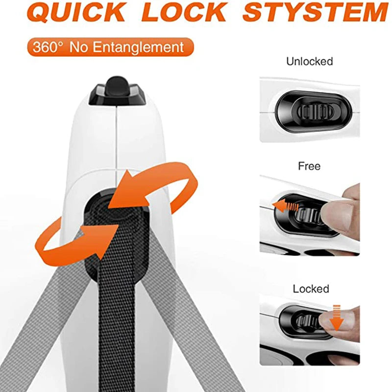 Extending Nylon Retractable Dog Leash 3/5/8M