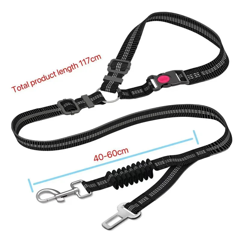 Bungee Retractable Dog Car Seat Belt