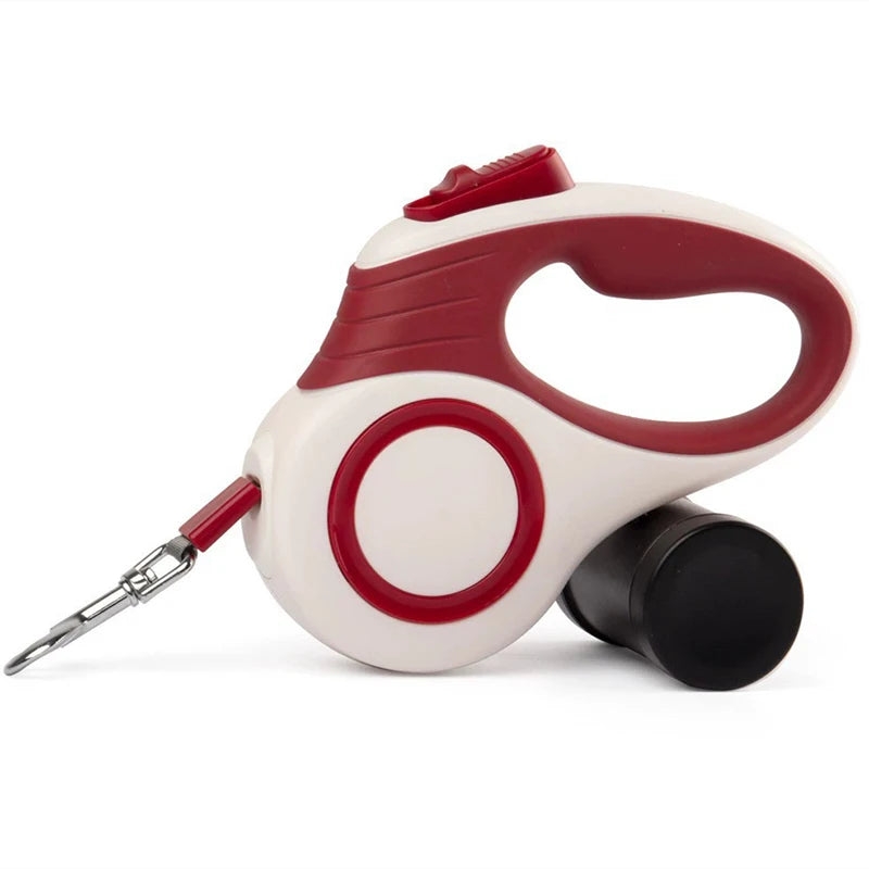 Retractable Dog Leash with Waste Bag Dispenser — 3M & 5M