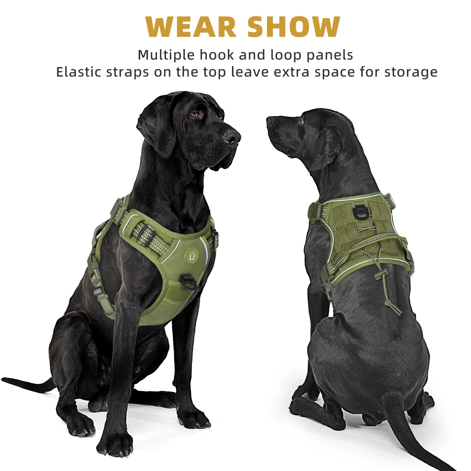 Tactical MOLLE Dog Vest Harness