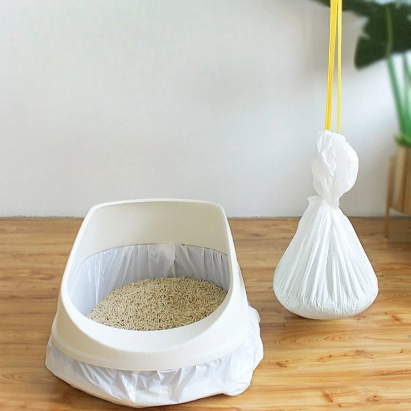 Cat Litter Box Liner Bags with Drawstring