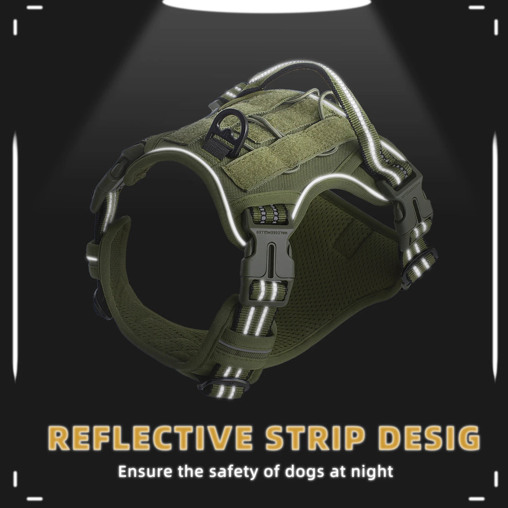 Tactical MOLLE Dog Vest Harness