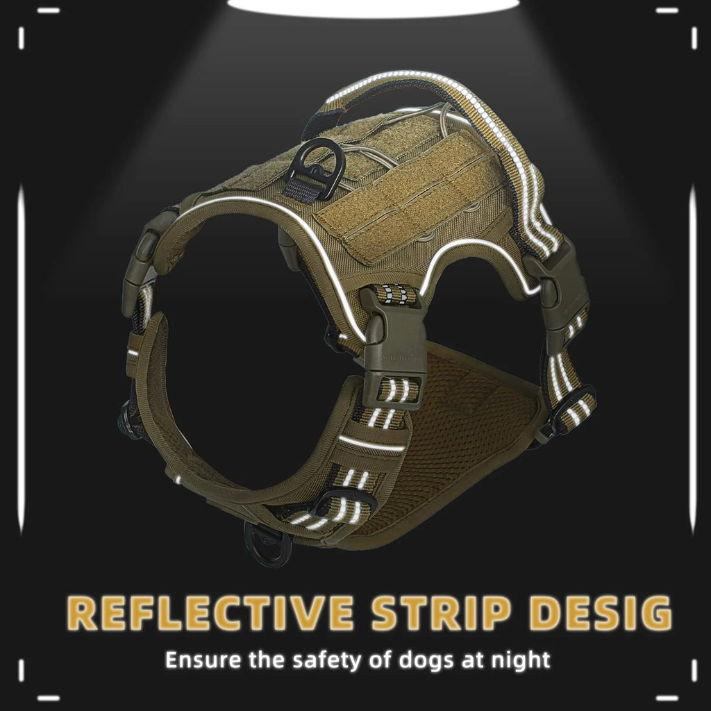 Tactical MOLLE Dog Vest Harness