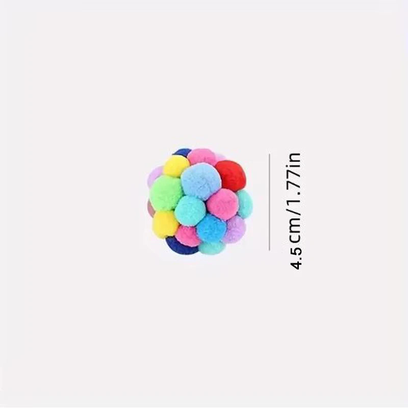 Cat Plush Bouncy Bell Ball Toy