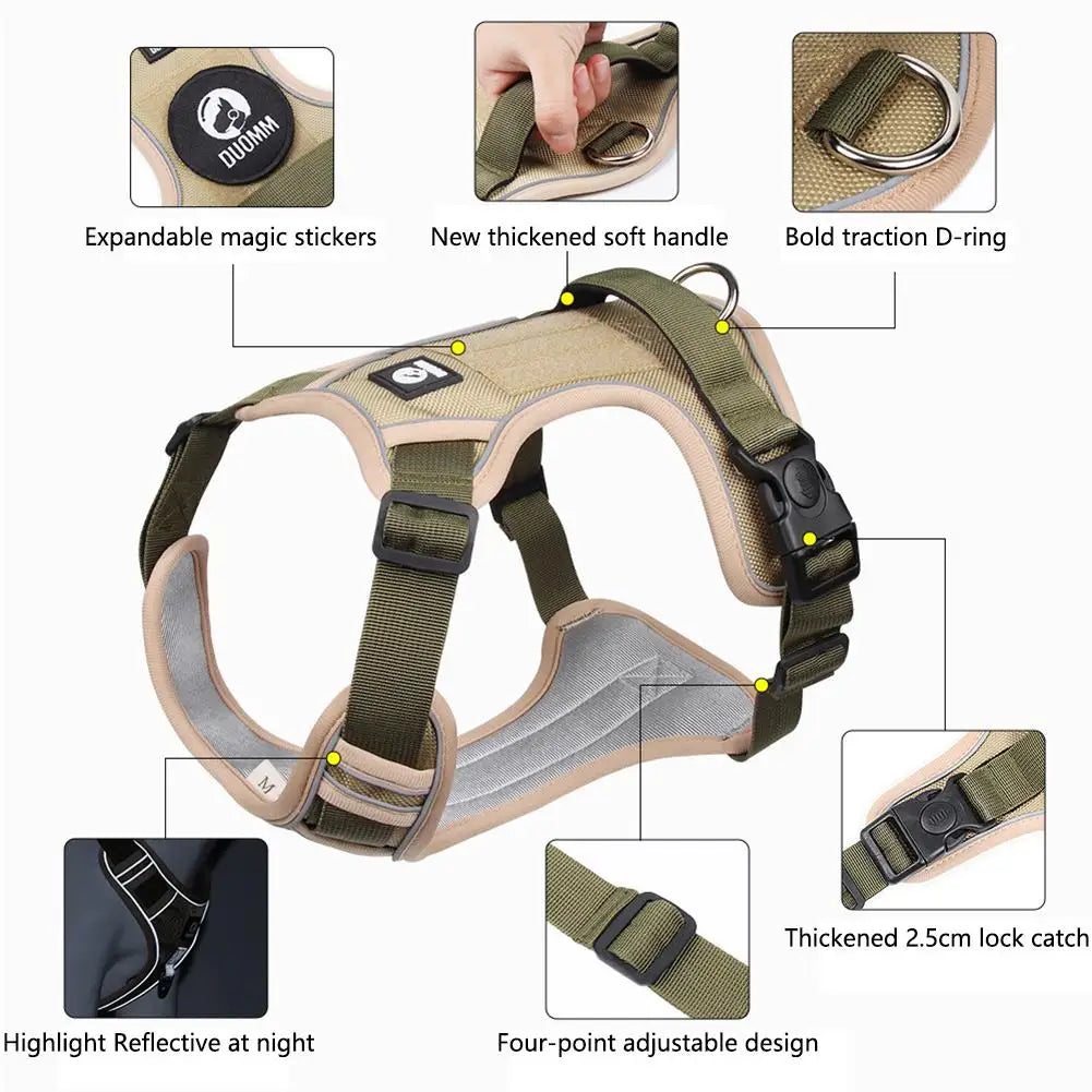 Reflective Army Dog Harness