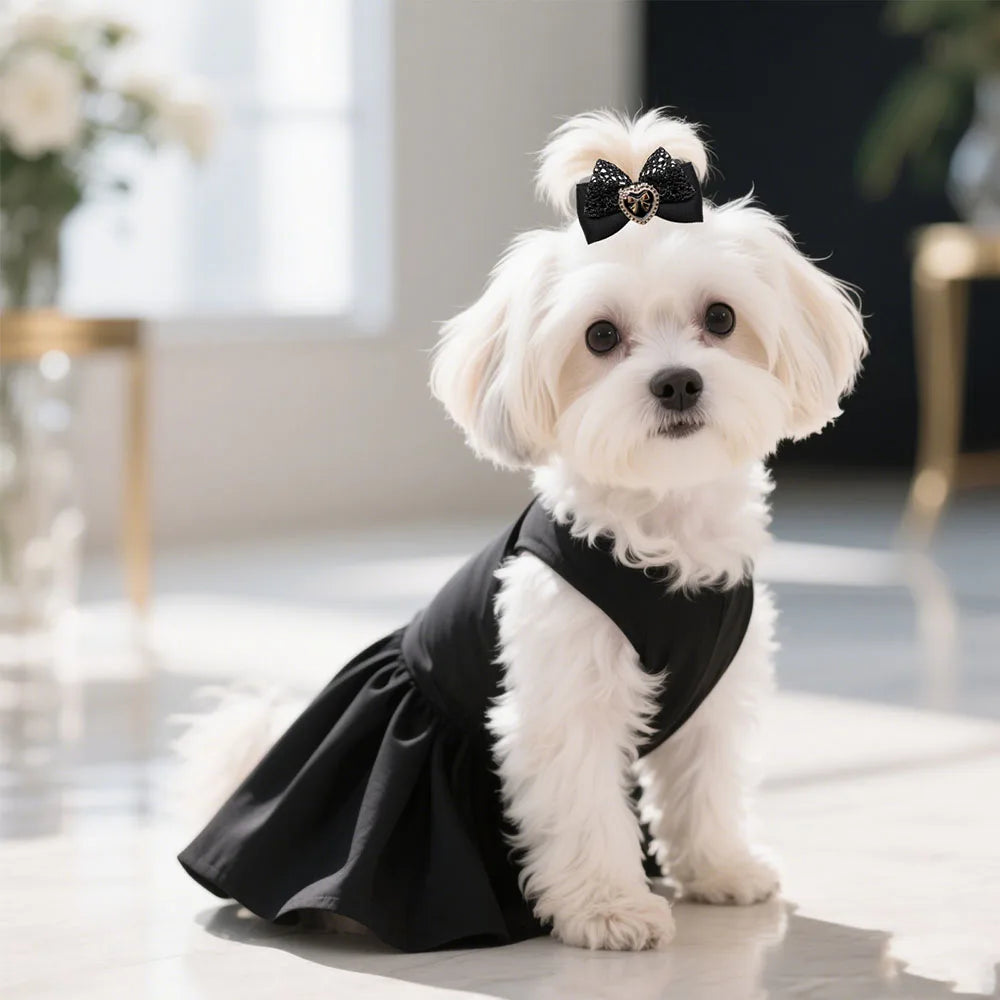 Luxury Pearl Dog Hair Bows — Pack of 10