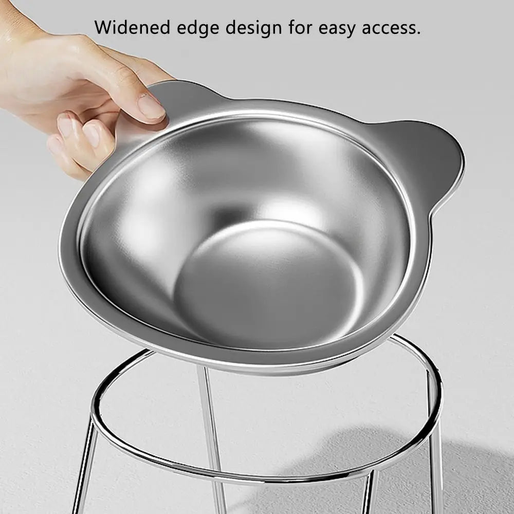Tilted Raised Cat Food Bowl