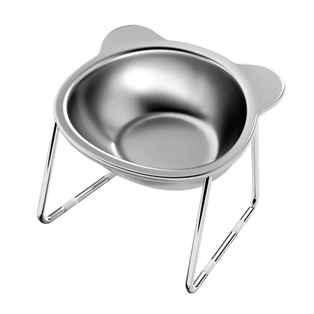 Tilted Raised Cat Food Bowl
