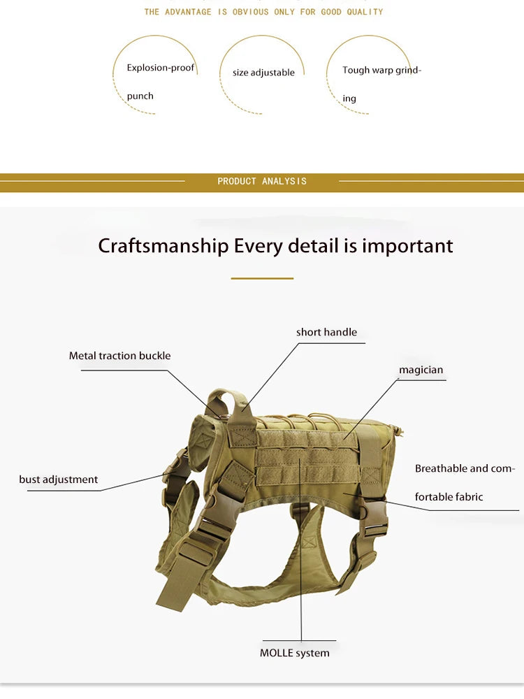 Tactical Military Dog Harness