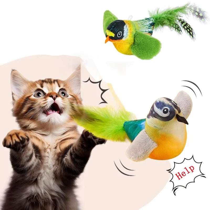 Interactive Cat Toy with Realistic Bird Sound