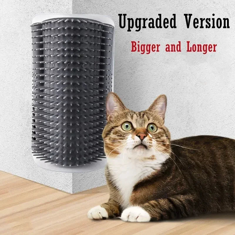 Cat Corner Wall Self-Grooming Brush – Scratch & Massage Scraper