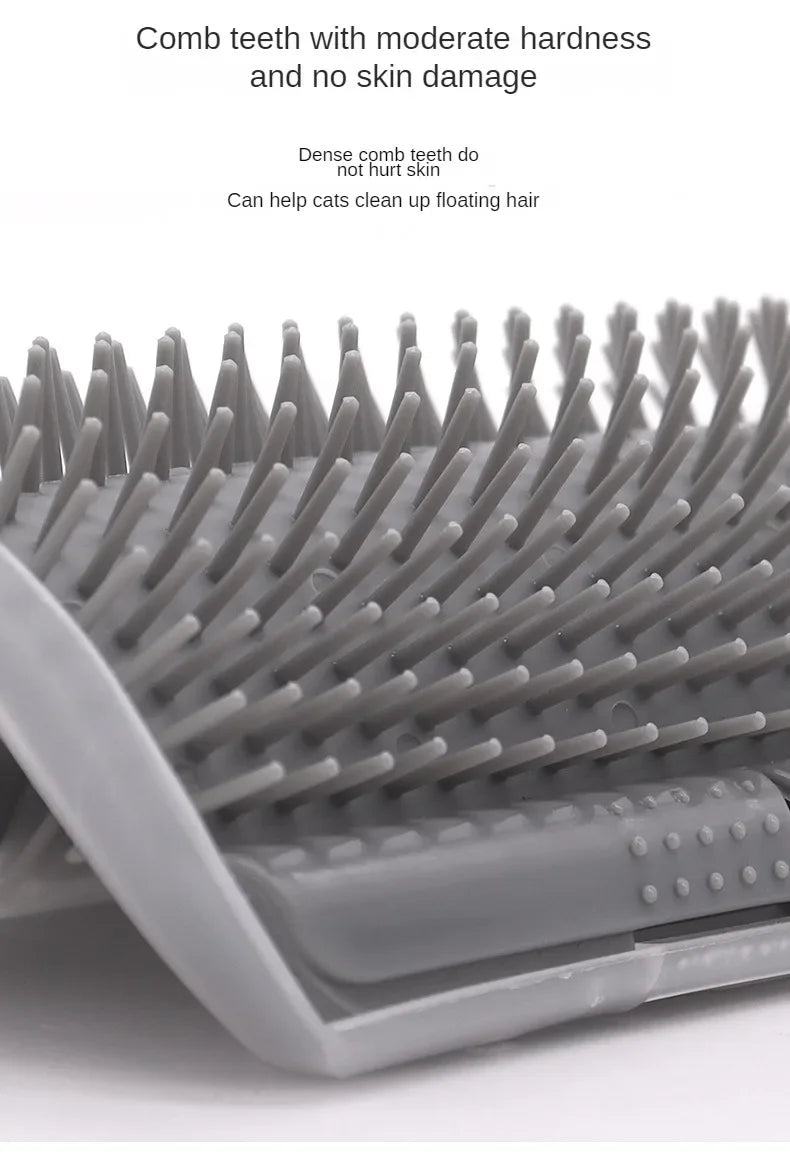 Cat Corner Wall Self-Grooming Brush – Scratch & Massage Scraper