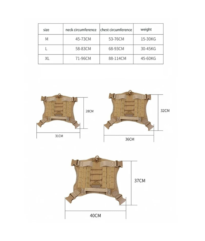 Tactical Military Dog Harness