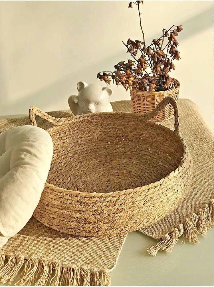 Vine Woven Cat Nest — Handmade with Cushion (Large)