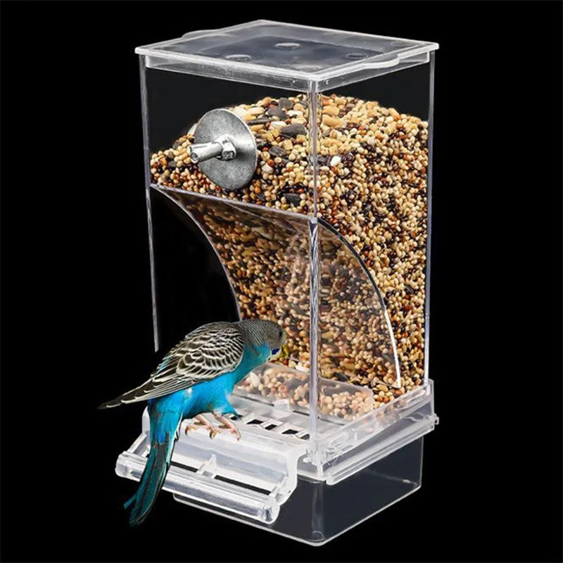 No-Spill Automatic Bird Feeder & Water Dispenser