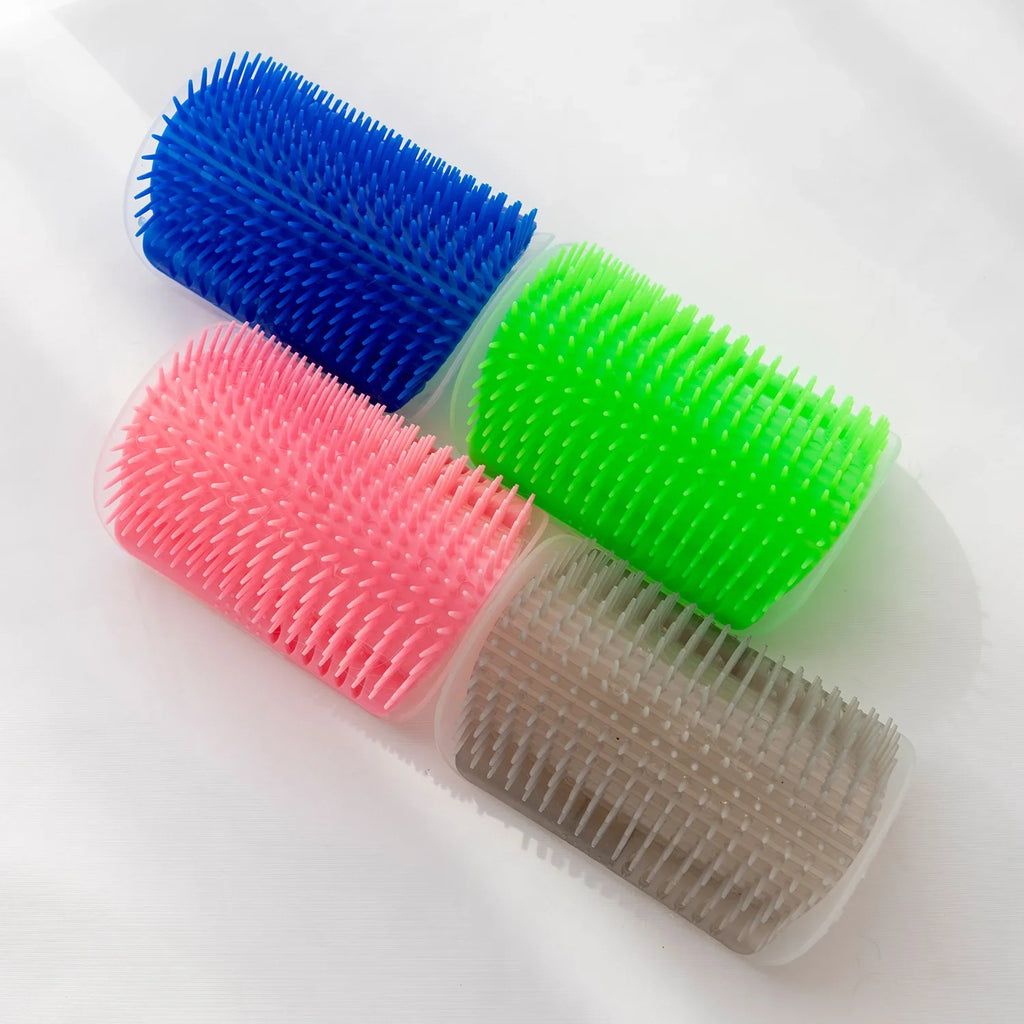 Cat Corner Wall Self-Grooming Brush – Scratch & Massage Scraper