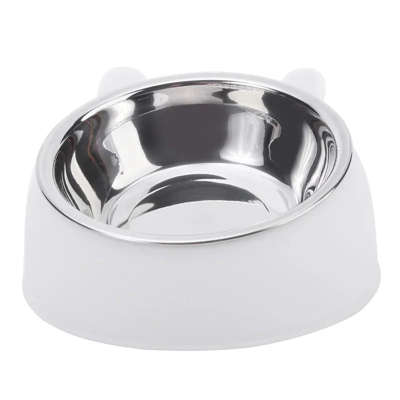 Lovely Inclined Cat Feeding Bowl