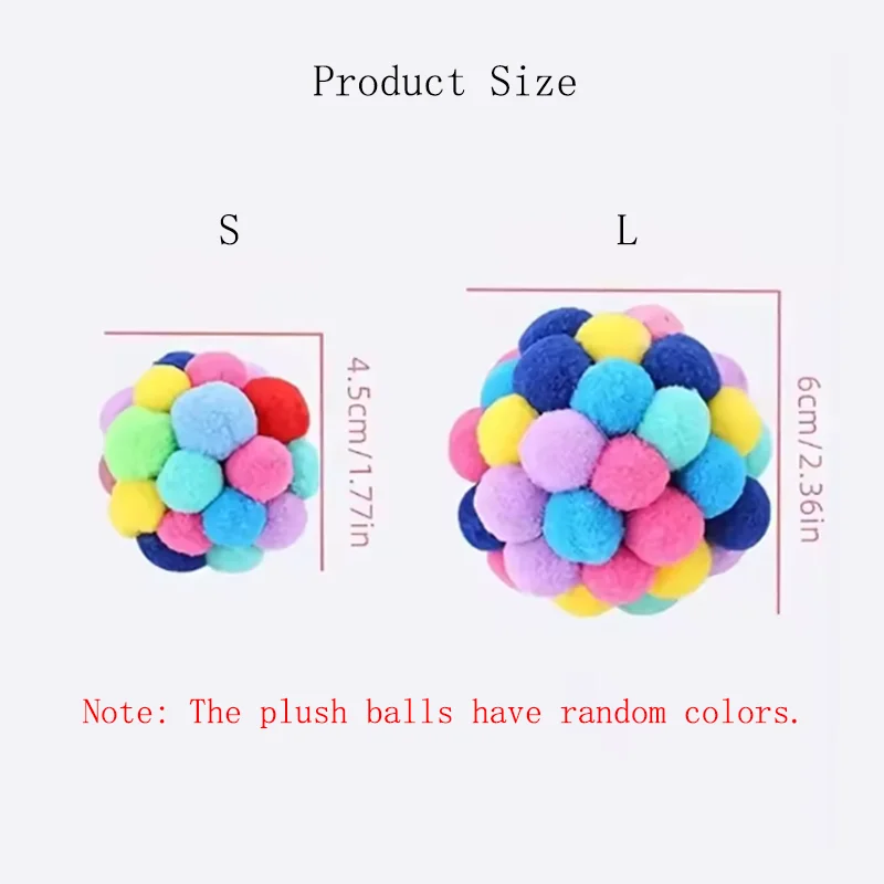 Cat Plush Bouncy Bell Ball Toy