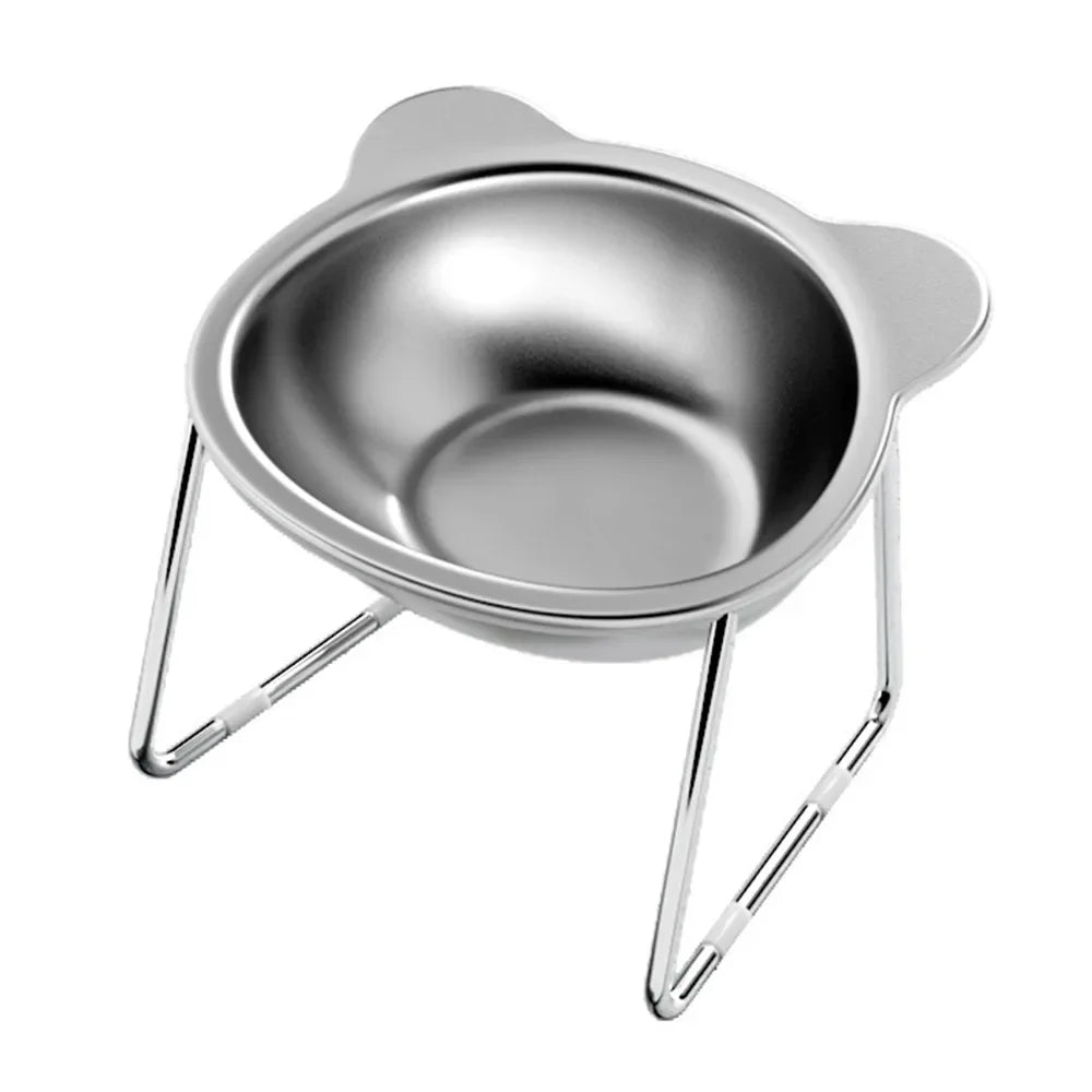Stainless Steel Raised Cat Bowl 15° Elevated