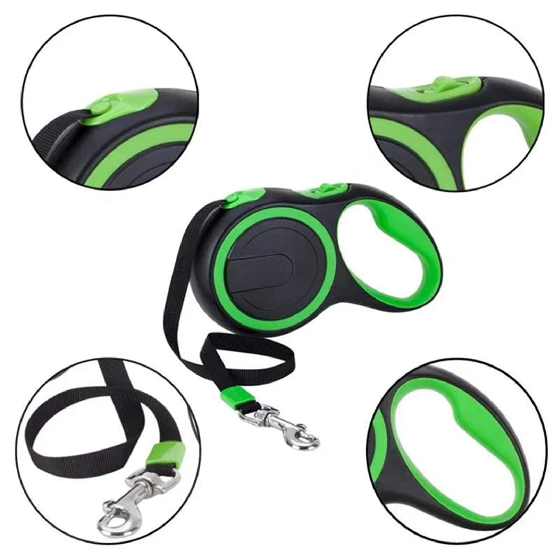 Extending Nylon Retractable Dog Leash 3/5/8M