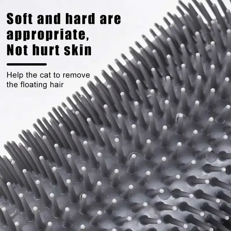 Cat Corner Wall Self-Grooming Brush – Scratch & Massage Scraper