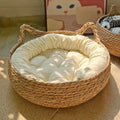 Vine Woven Cat Nest — Handmade with Cushion (Large)