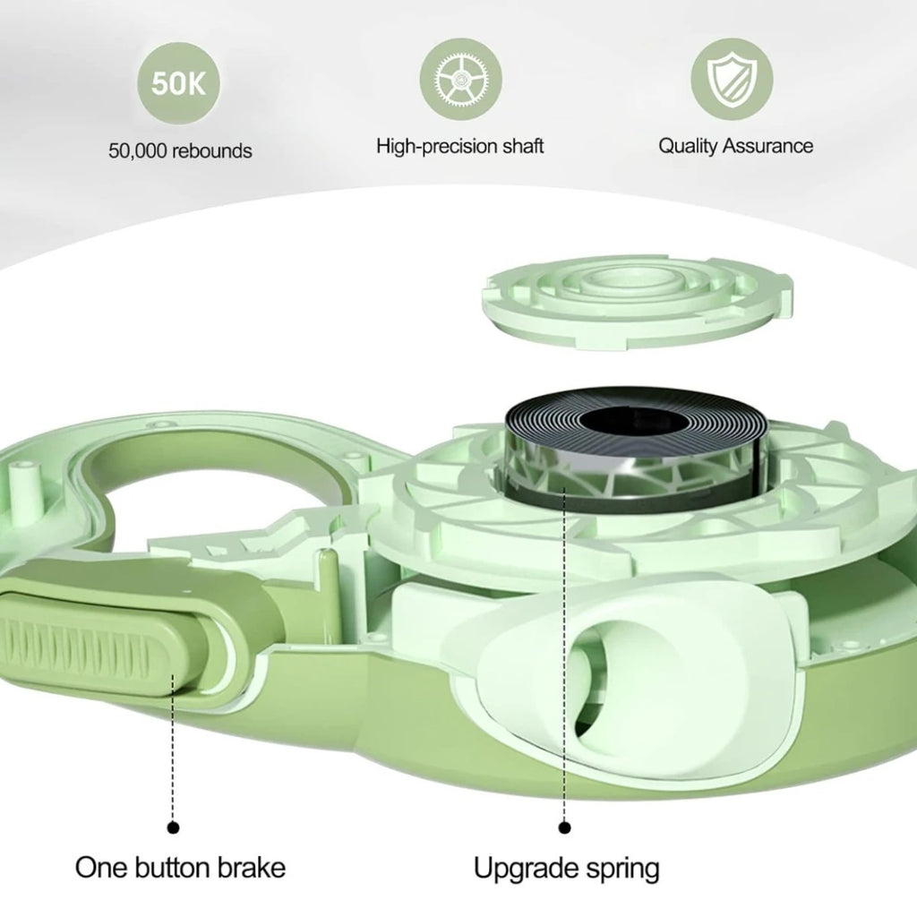 Retractable Dog Leash with LED Lights — 360° Swivel