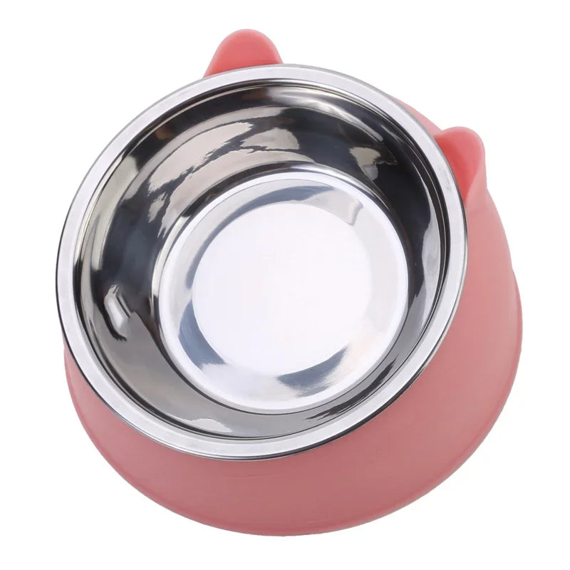 Lovely Inclined Cat Feeding Bowl