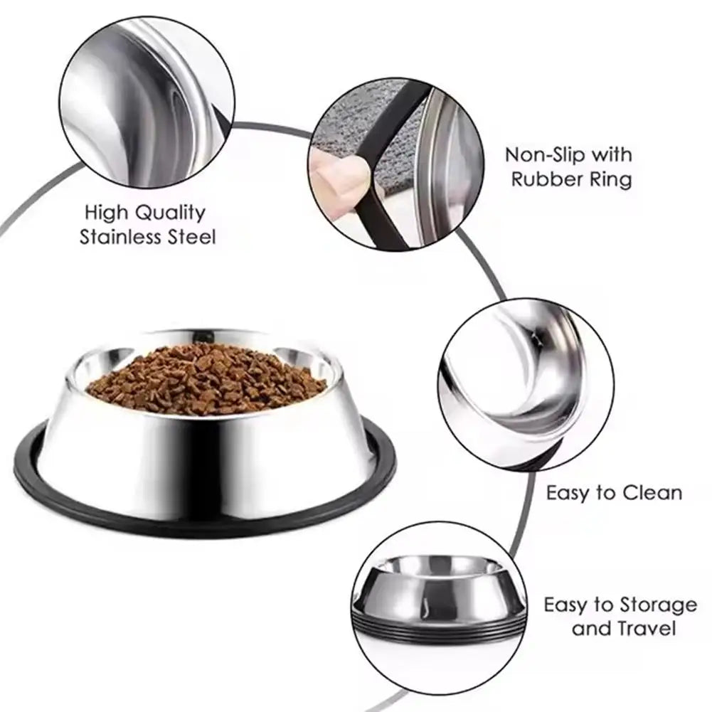 Large Capacity Stainless Steel Cat Bowl