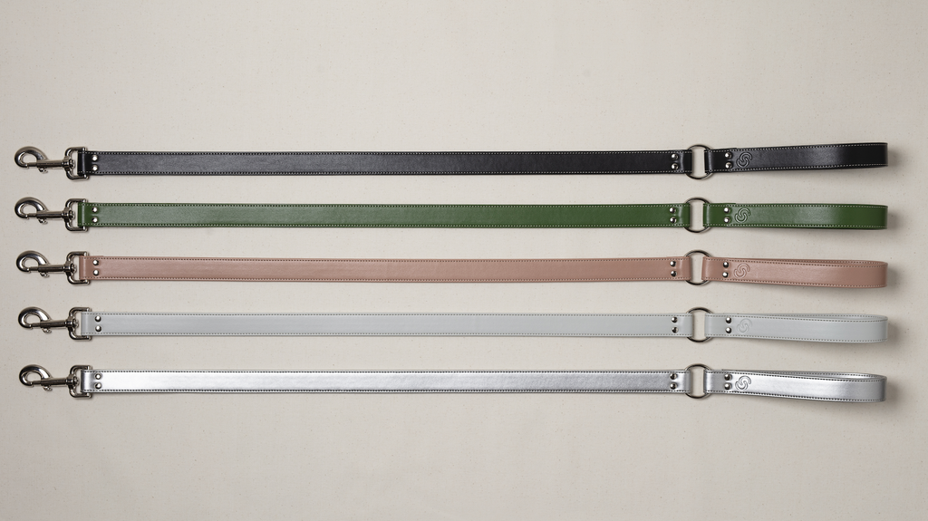 Ice blue apple leather lead